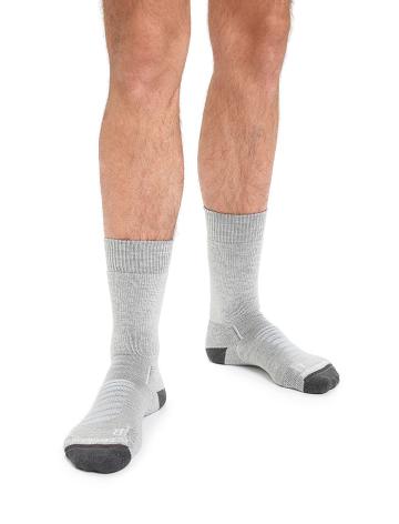 Blizzard Heather / Snow Icebreaker Merino Hike+ Heavy Crew Men's Socks | AU 1020PJJQ